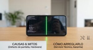 Línea verde en el móvil: Causas, mitos y cómo arreglarlo